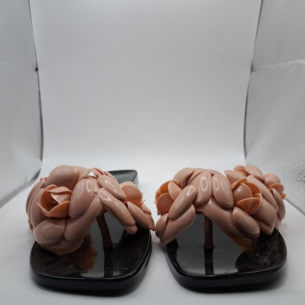 NEW! Beautiful Floralee Jelly Thong Sandals Jeffery Campbell Mauve Size 8 - Picture 2 of 7